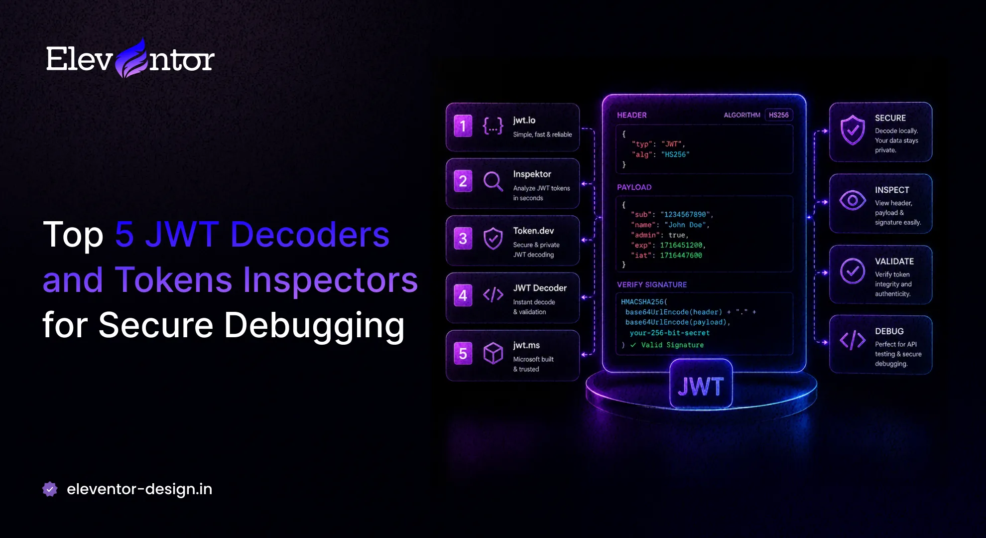 Top 5 JWT Decoders and Tokens Inspectors for Secure Debugging