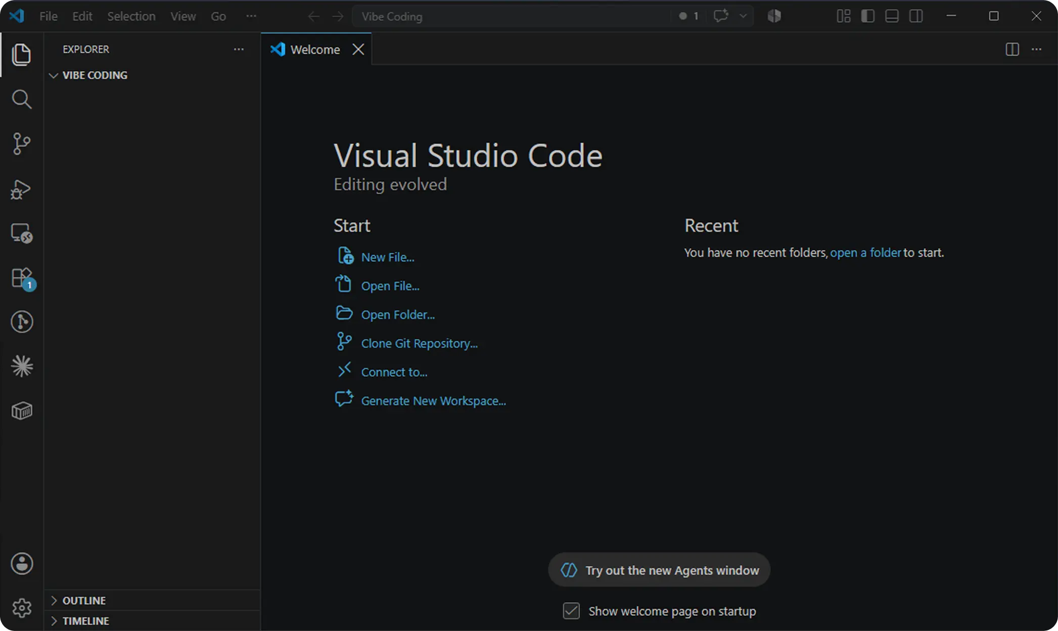 Opening project folder in Visual Studio Code for ChatGPT Codex